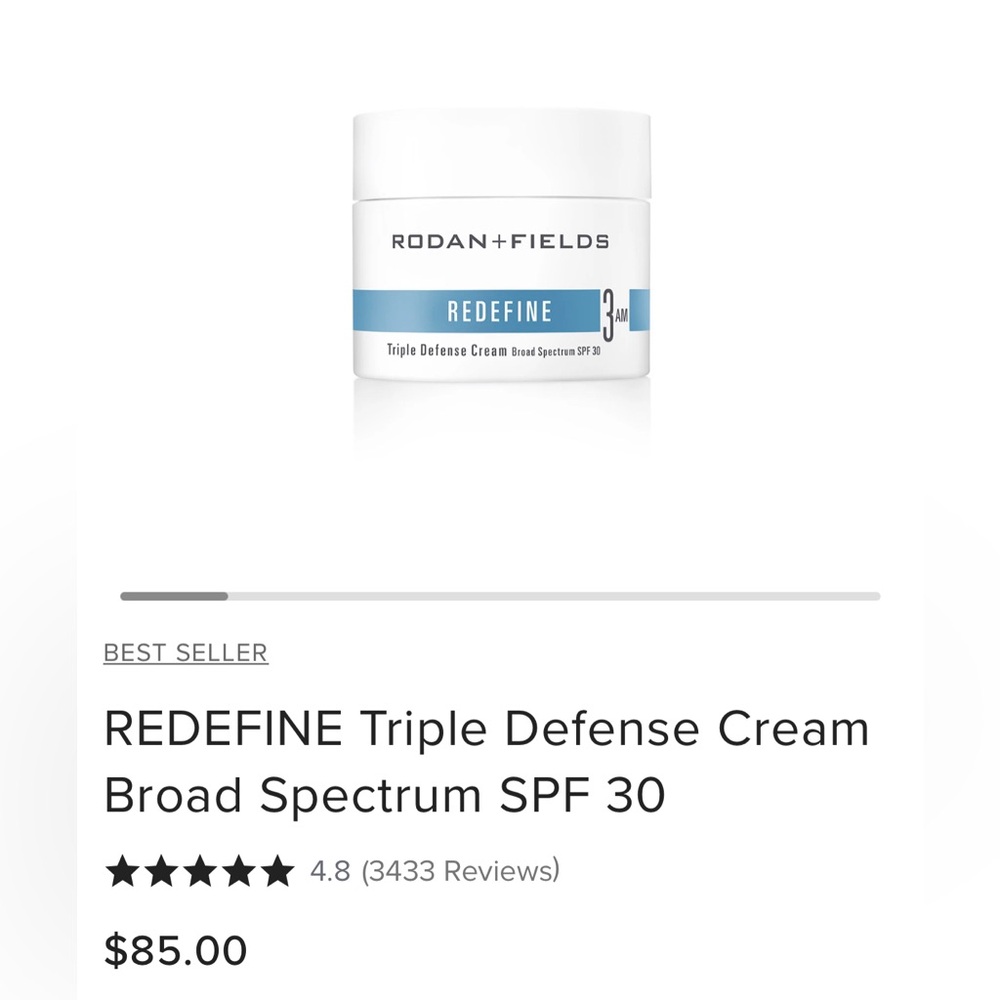 - REDEFINE Triple Defense Cream Broad Spectrum SPF 30